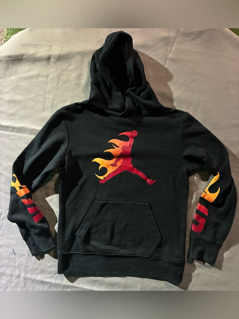 Jordan Black Hoodie with Red Jumpman Logo